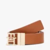 Curea din piele reversibilă cu cataramă monogramă