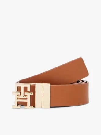 Curea din piele reversibilă cu cataramă monogramă