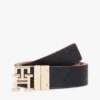 Curea din piele reversibilă cu cataramă monogramă