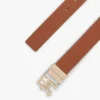 Curea din piele reversibilă cu cataramă monogramă