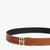 Curea din piele reversibilă cu cataramă monogramă