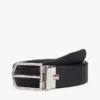 Curea din piele reversibilă cu cataramă rotundă Curea din piele reversibilă cu cataramă rotundă