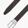 Curea din piele reversibilă cu cataramă rotundă Curea din piele reversibilă cu cataramă rotundă