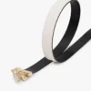 Curea reversibilă din piele cu cataramă monogramă