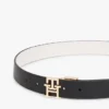 Curea reversibilă din piele cu cataramă monogramă