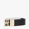 Curea reversibilă din piele cu cataramă monogramă