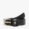 Curea subțire din piele cu monogramă Curea subțire din piele cu monogramă