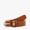 Curea subțire din piele cu monogramă Curea subțire din piele cu monogramă