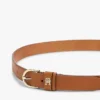 Curea subțire din piele cu monogramă Curea subțire din piele cu monogramă