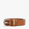 Curea subțire din piele cu monogramă Curea subțire din piele cu monogramă