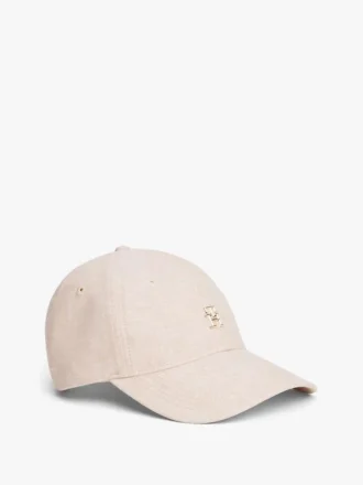 Șepci de baseball din amestec de in cu logo monogramă