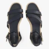 Espadrile cu platformă și curea din piele Espadrile cu platformă și curea din piele