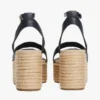 Espadrile cu platformă și curea din piele Espadrile cu platformă și curea din piele