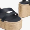 Espadrile cu platformă și curea din piele Espadrile cu platformă și curea din piele