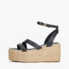 Espadrile cu platformă și curea din piele Espadrile cu platformă și curea din piele