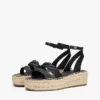 Espadrile cu platformă și curele răsucite din piele Espadrile cu platformă și curele răsucite din piele
