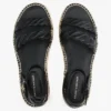 Espadrile cu platformă și curele răsucite din piele Espadrile cu platformă și curele răsucite din piele