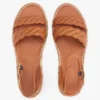 Espadrile cu platformă și curele răsucite din piele Espadrile cu platformă și curele răsucite din piele