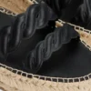 Espadrile cu platformă și curele răsucite din piele Espadrile cu platformă și curele răsucite din piele