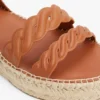 Espadrile cu platformă și curele răsucite din piele Espadrile cu platformă și curele răsucite din piele