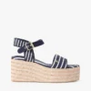 Espadrile cu platformă și toc în formă de pană cu dungi bretone Espadrile cu platformă și toc în formă de pană cu dungi bretone