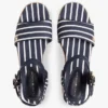 Espadrile cu platformă și toc în formă de pană cu dungi bretone Espadrile cu platformă și toc în formă de pană cu dungi bretone