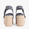 Espadrile cu platformă și toc în formă de pană cu dungi bretone Espadrile cu platformă și toc în formă de pană cu dungi bretone