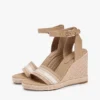 Espadrile cu talpă înaltă din denim cu logo Espadrile cu talpă înaltă din denim cu logo