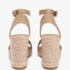 Espadrile cu talpă înaltă din denim cu logo Espadrile cu talpă înaltă din denim cu logo