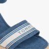 Espadrile cu talpă înaltă din denim cu logo