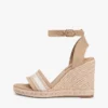 Espadrile cu talpă înaltă din denim cu logo Espadrile cu talpă înaltă din denim cu logo