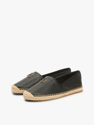 Espadrile din piele cu TH Monogram