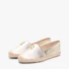 Espadrile din piele metalizată cu TH Monogram Espadrile din piele metalizată cu TH Monogram