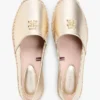 Espadrile din piele metalizată cu TH Monogram Espadrile din piele metalizată cu TH Monogram