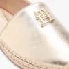 Espadrile din piele metalizată cu TH Monogram Espadrile din piele metalizată cu TH Monogram