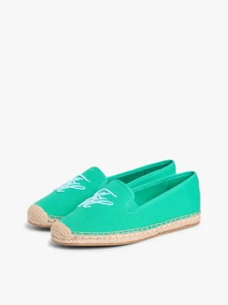 Espadrile din pânză cu monogramă brodată Espadrile din pânză cu monogramă brodată