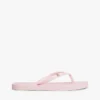 Flip-flop cu detalii metalice cu monogramă