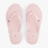 Flip-flop cu detalii metalice cu monogramă