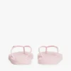 Flip-flop cu detalii metalice cu monogramă