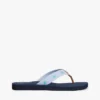 Flip-flopi din pânză cu monogramă brodată Flip-flopi din pânză cu monogramă brodată