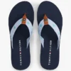 Flip-flopi din pânză cu monogramă brodată Flip-flopi din pânză cu monogramă brodată