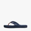 Flip-flopi din pânză cu monogramă brodată Flip-flopi din pânză cu monogramă brodată