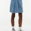 Fustă din denim plisată pentru copii