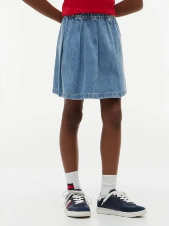 Fustă din denim plisată pentru copii