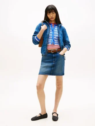 Fustă mini din blugi cu talie înaltă Tommy Jeans