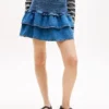 Fustă mini din cambric cu volane Tommy Jeans Fustă mini din cambric cu volane Tommy Jeans