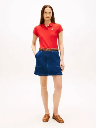 Fustă mini utilitară din denim