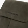 Geantă crossbody cu clapă din piele de căprioară Geantă crossbody cu clapă din piele de căprioară