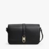 Geantă crossbody cu clapă și monogramă lustruită Geantă crossbody cu clapă și monogramă lustruită