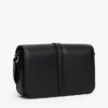 Geantă crossbody cu clapă și monogramă lustruită Geantă crossbody cu clapă și monogramă lustruită